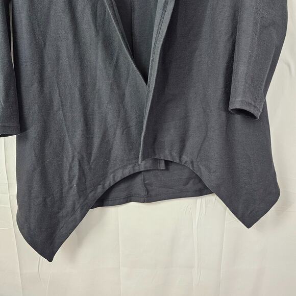 Topman Sweater Unisex Wrap Poncho Charcoal Gray Cotton Adult Medium Black NEW - Picture 3 of 11